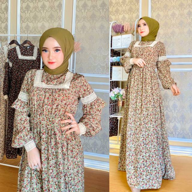 Gamis bunga brand shellasaukia