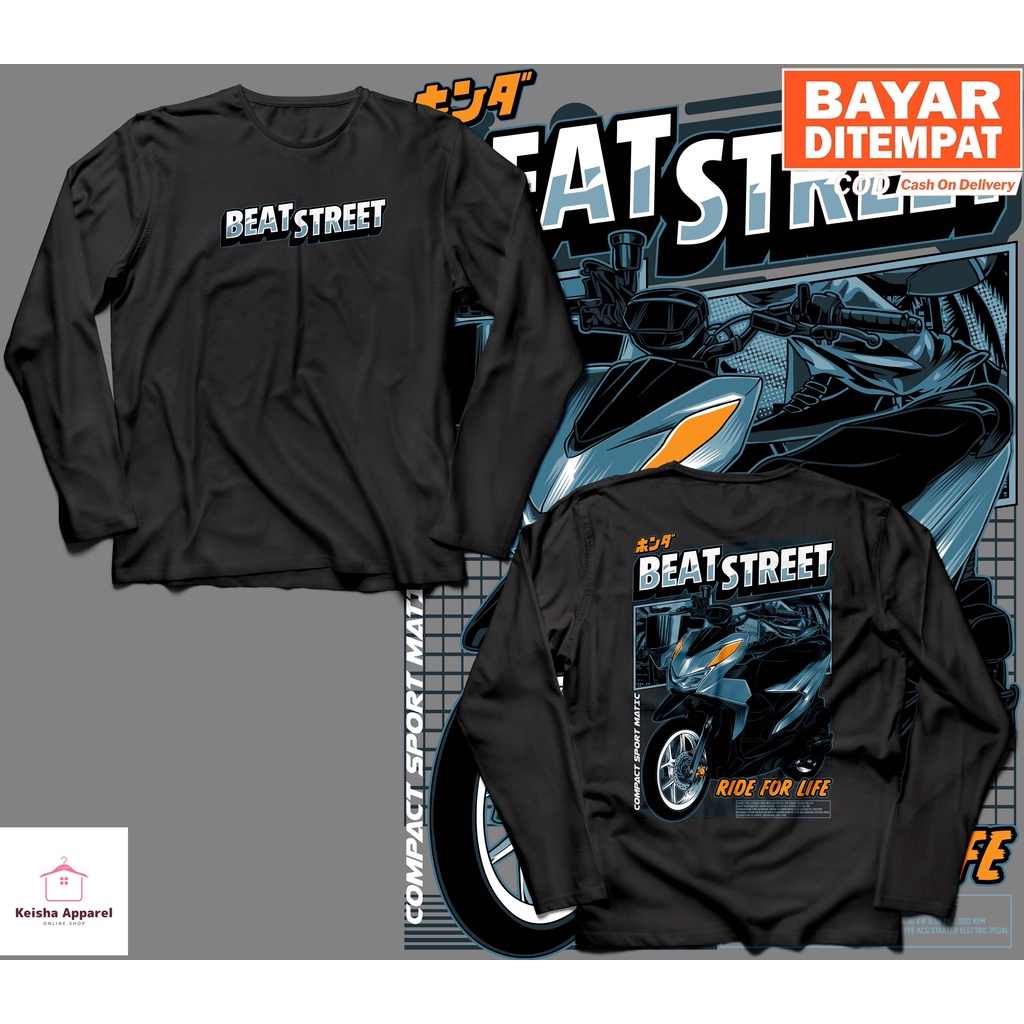 KAOS BAJU LENGAN PANJANG HONDA BEAT STREET 2022 SERIES KAOS BEAT STREET COWOK CEWEK
