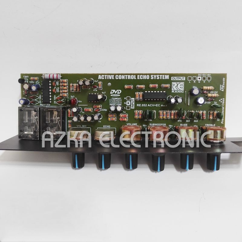 Kit Tone Control Stereo Mic Echo Subwoofer Plus Panel