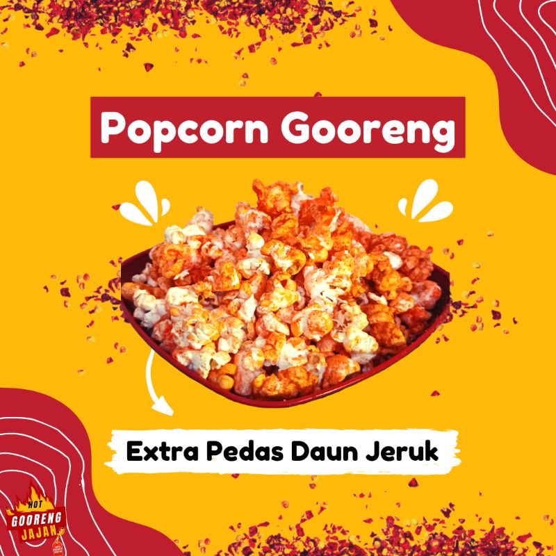 

Popcorn Goreng 10 gr dan 20 gr Extra Pedas Daun Jeruk