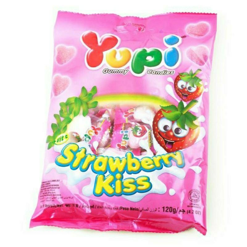 

Yupi Strawberry Kiss kemasan 120 gr