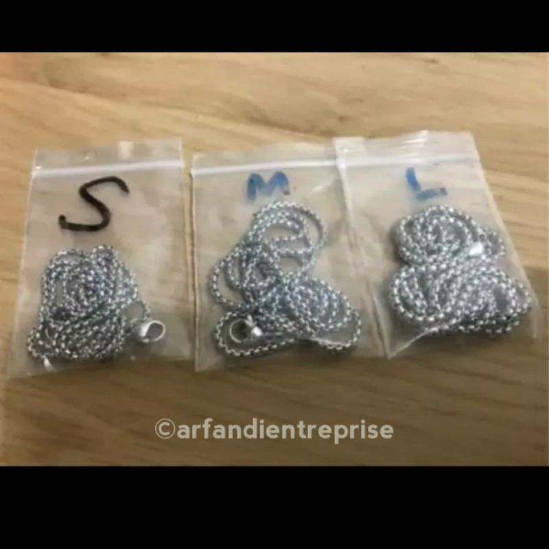 Grosir (SSC) Rantai Kalung Chain KK Liforce Stainless Steel Baja Putih Asli Anti Karat Tidak Luntur