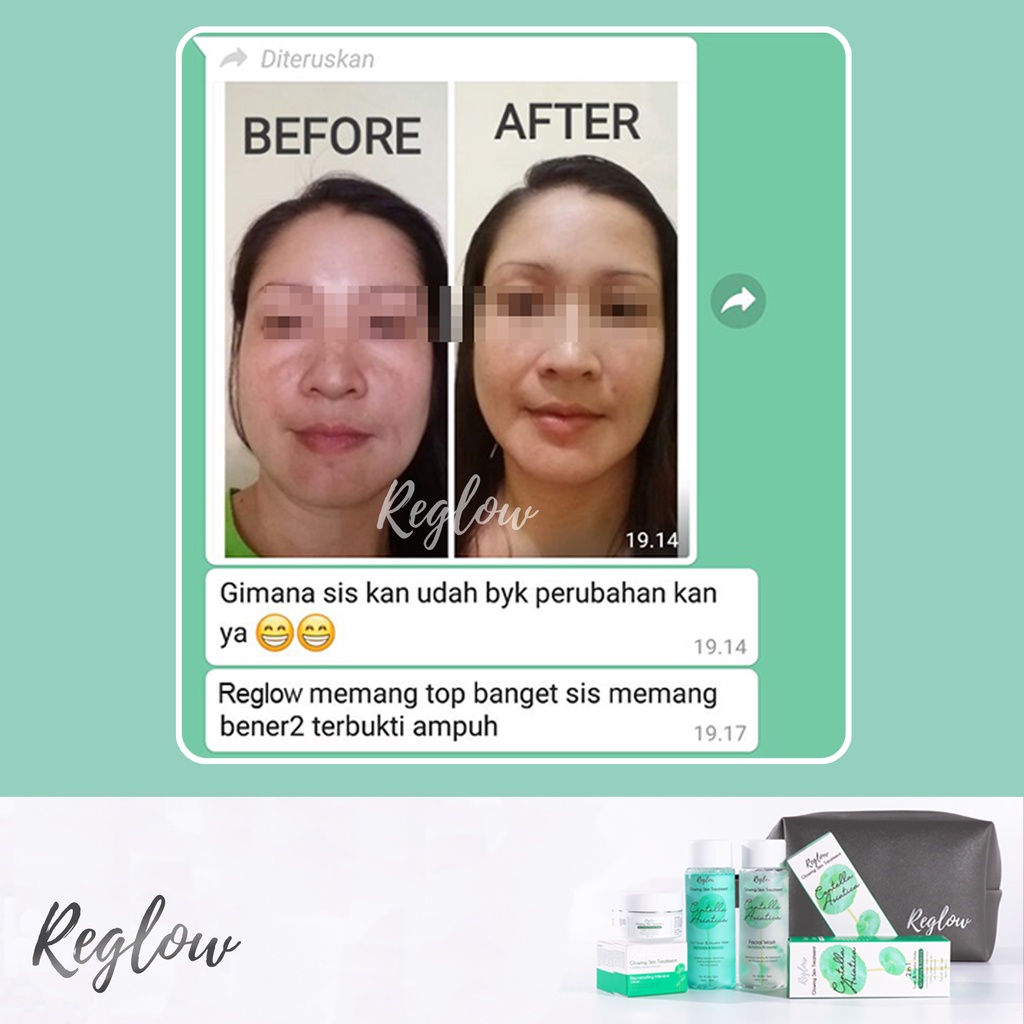 Reglow Skincare Original Facial Wash Toner Cream Paket Pencerah Wajah BPOM