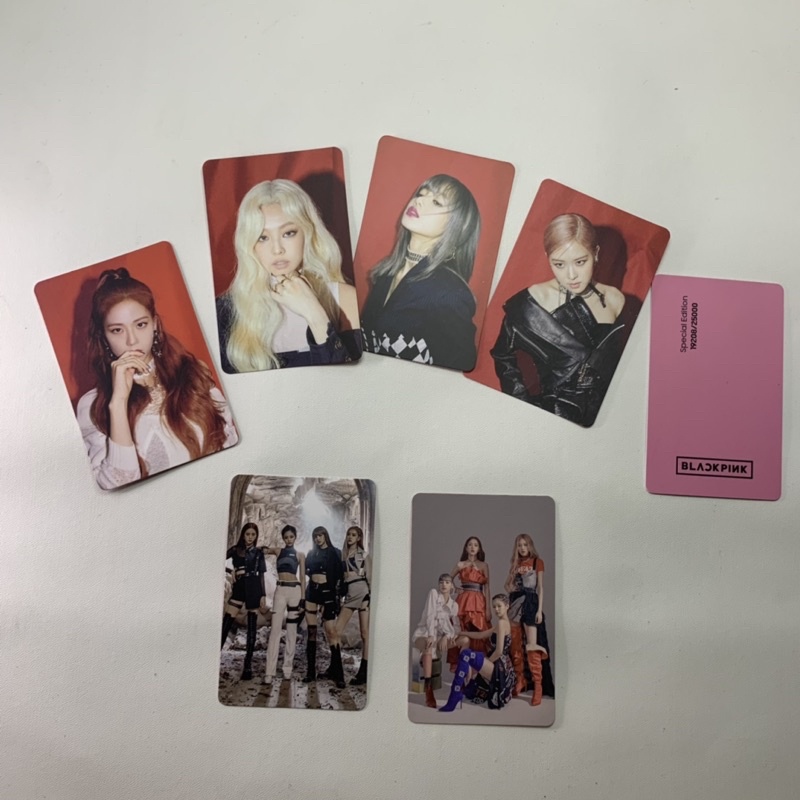 SAMSUNG X BLACKPINK PHOTOCARD SET RED GRAY VER / PC LIMITED OFFICIAL CARD JISOO JENNIE ROSE LISA