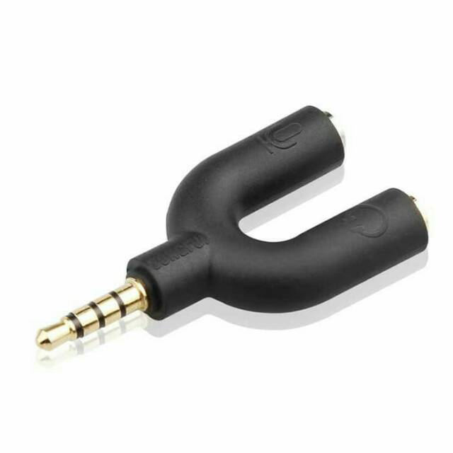 Headset Earphone Audio Splitter Sambungan Jack Audio