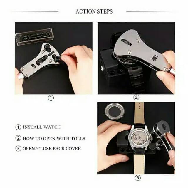 ALAT SERVICE REPARASI JAM TANGAN JACKLY WATCH REPAIR TOOL KIT SET PERKAKAS SERVIS JAM