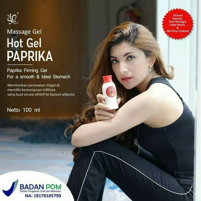 HOT GEL PAPRIKA SYB MASSAGE GEL BPOM GEL PELANGSING PERUT / BADAN