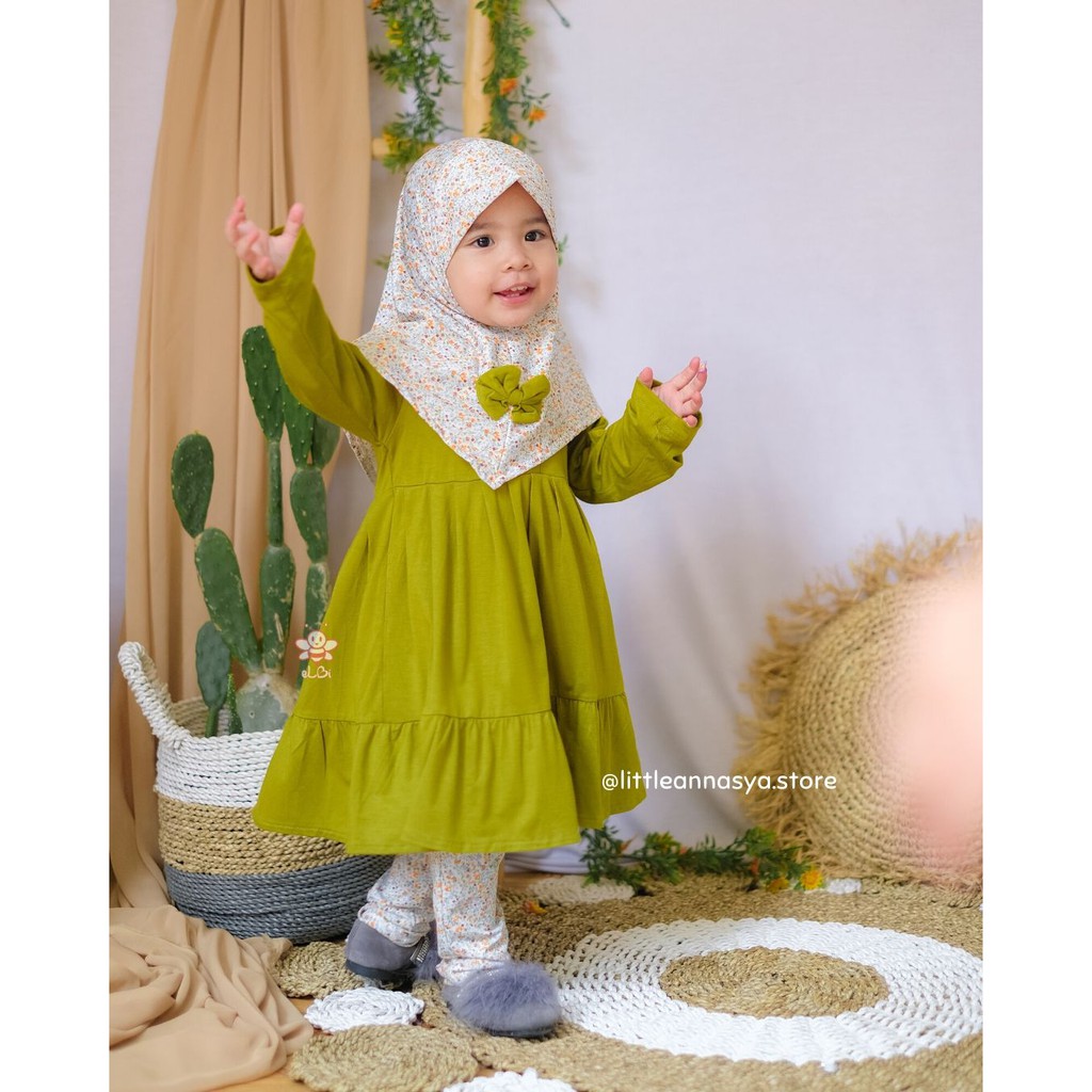 Baju Muslim Anak Usia 1-6 Tahun Nayla Series free hijab Model Baju Muslim Anak Perempuan 2022