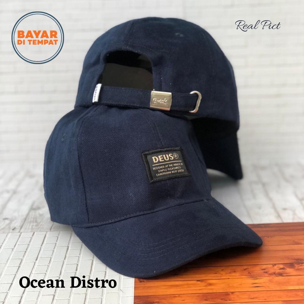 Topi Distro DEUS pria Rappel Original premium clip besi anti karat dan berkualitas