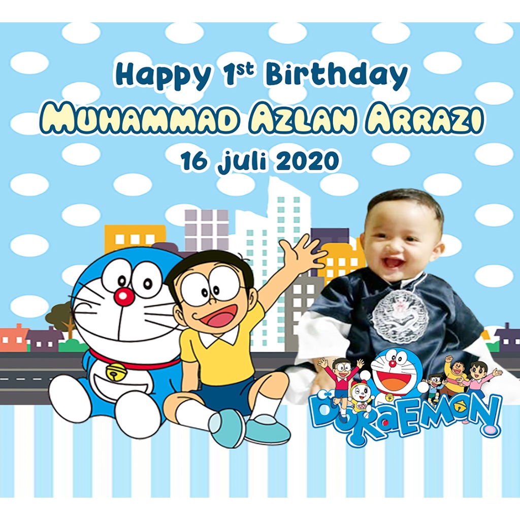 Tas Ultah Mika Custom Besar Uk 30 X 14 X 25-DORAEMON