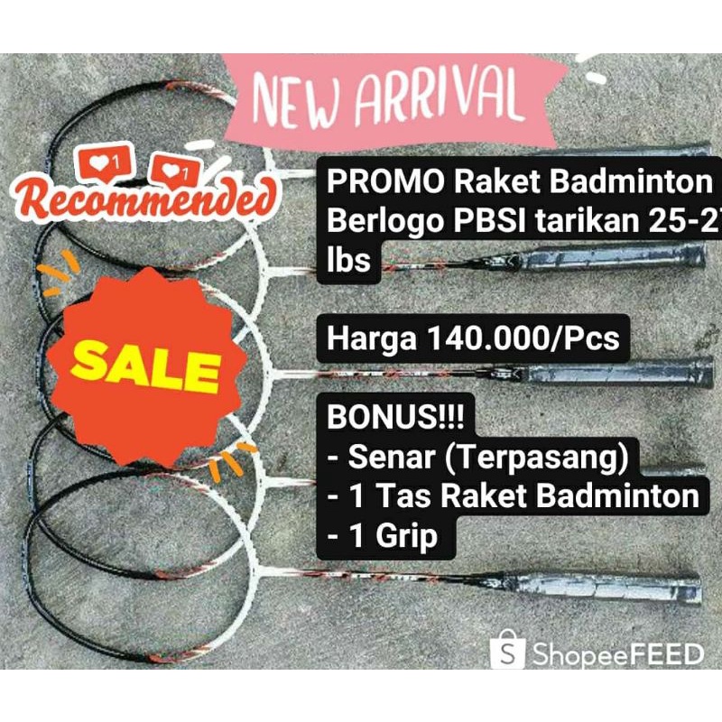 Raket Badminton Tarikan 23-25 lbs Murah Berkualitas