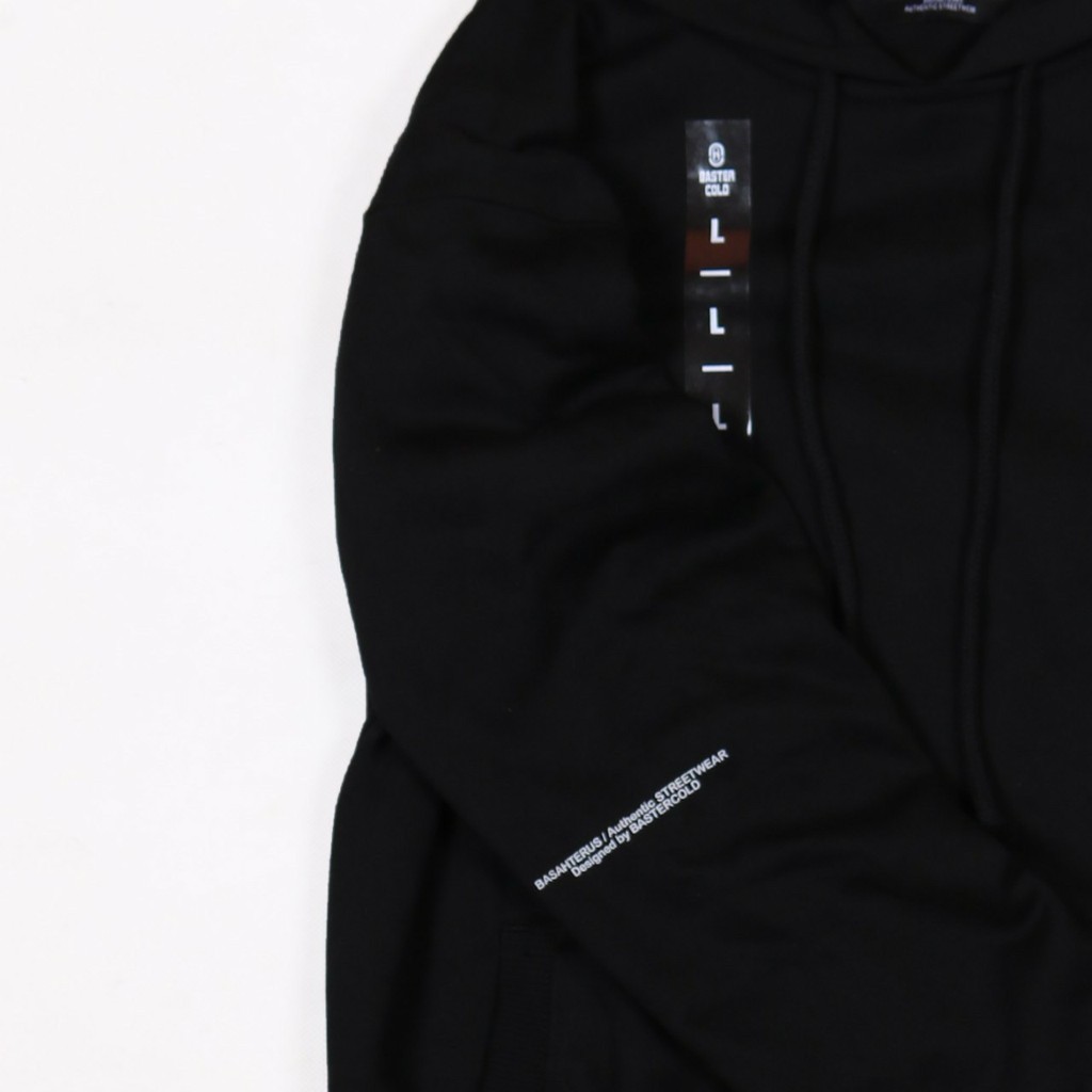 Jaket Sweater Hoodie BASTER COLD AUTHTC– Black Edition Trendy Casual Unisex Good Brand Quality S