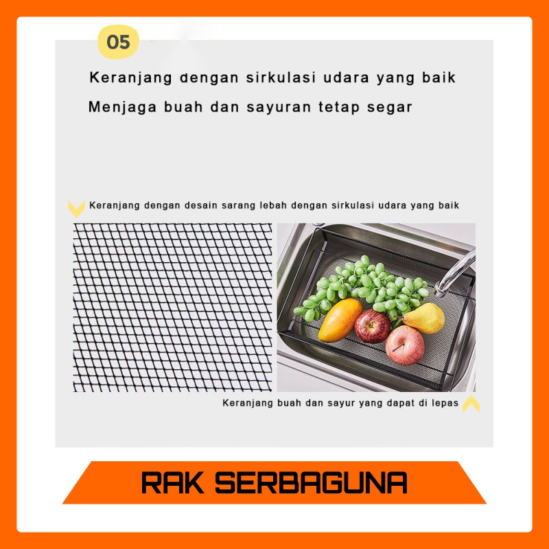 Rak Lantai Beroda Rak Penyimpanan Serbaguna Rak Dapur Rak Troli 4 - worldhome (SNC-2)