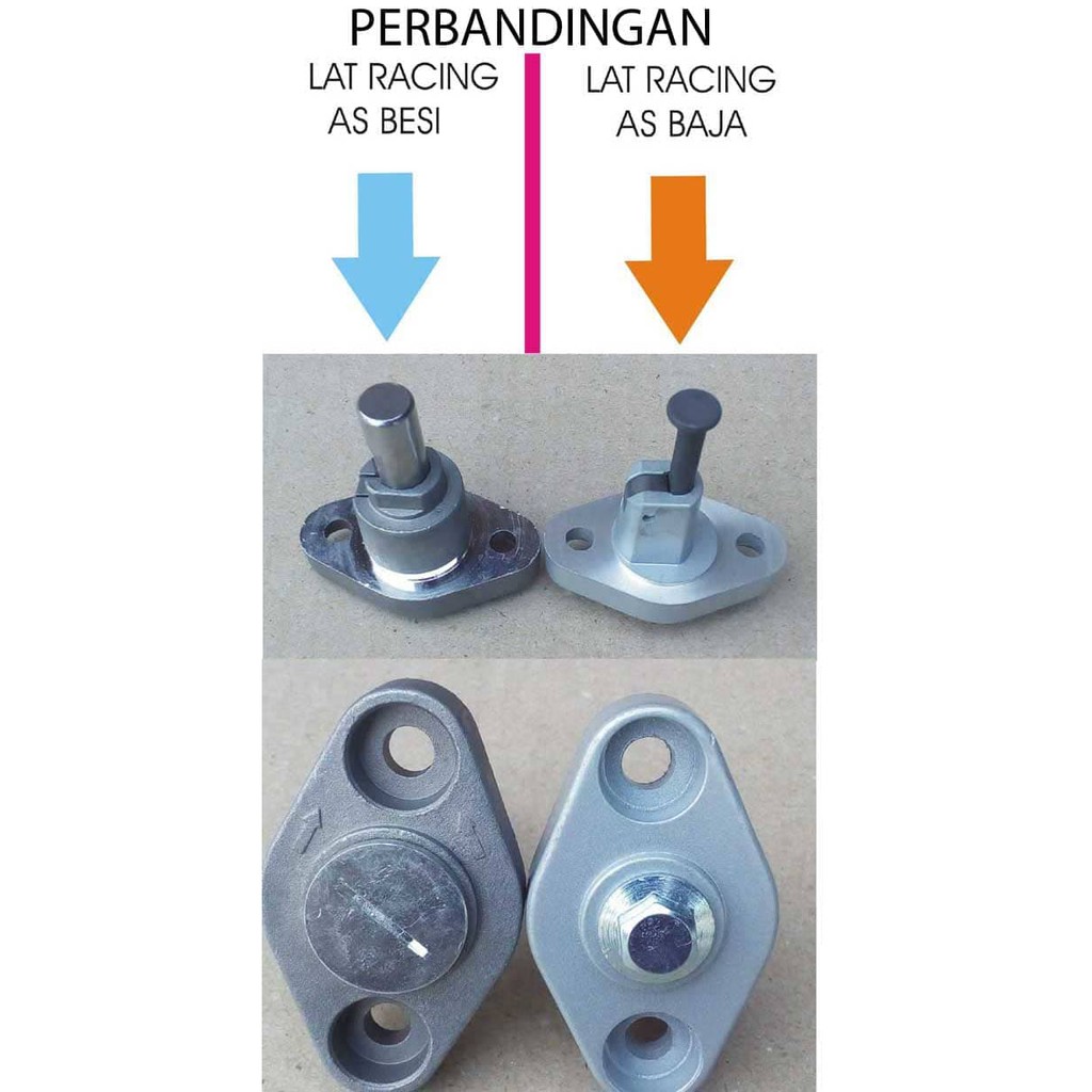 Lat Tensioner Racing Gl Mega Pro Tiger, Bahan As Baja Gerigi