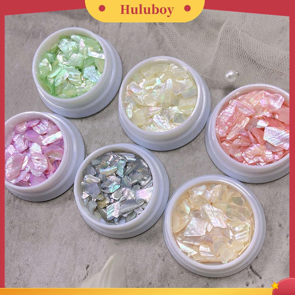 Huluboy Huluboy♡ Ornamen Kerang Abalone Sequin 3D Asimetris Aksesoris Nail Art / Manicure DIY