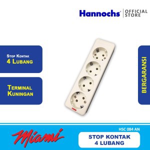 HANNOCHS Stop Kontak 4 Lubang Tanpa Kabel Miami 084