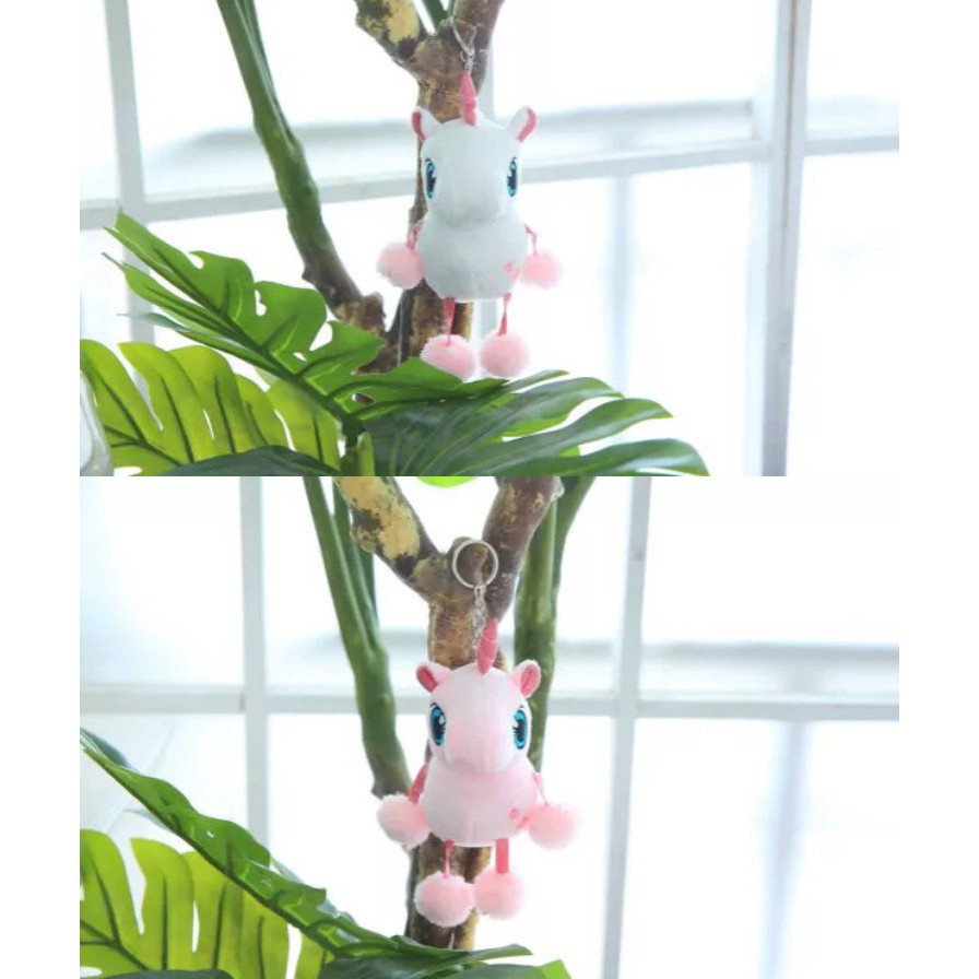 BONEKA GANTUNGAN KUNCI UNICORN FLAMINGO PONY KEYCHAIN