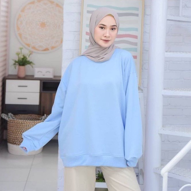 PABRIKHOODIE - BASIC SWEATER POLOS M - XXL {PRIA &amp; WANITA}