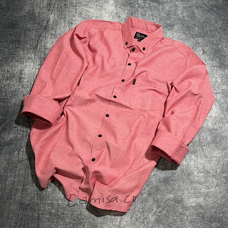 KEMEJA POLOS PRIA LENGAN PANJANG DUSTY PINK HEM PRIA POLOS DUSTY KATUN OXFORD ATASAN PRIA KASUAL PRE