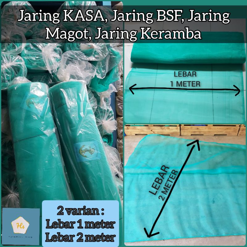 Jaring Waring Kasa Hijau,Jaring BSF,Insecnet,Jaring Kandang Magot,Jaring Keramba Ikan,varian lebar 1