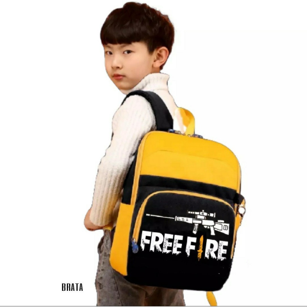 NIQABIS Tas Ransel Anak Laki Laki Gamers FREE FIRE Tas Sekolah Anak SD Tas Ransel Anak Cowok Murah