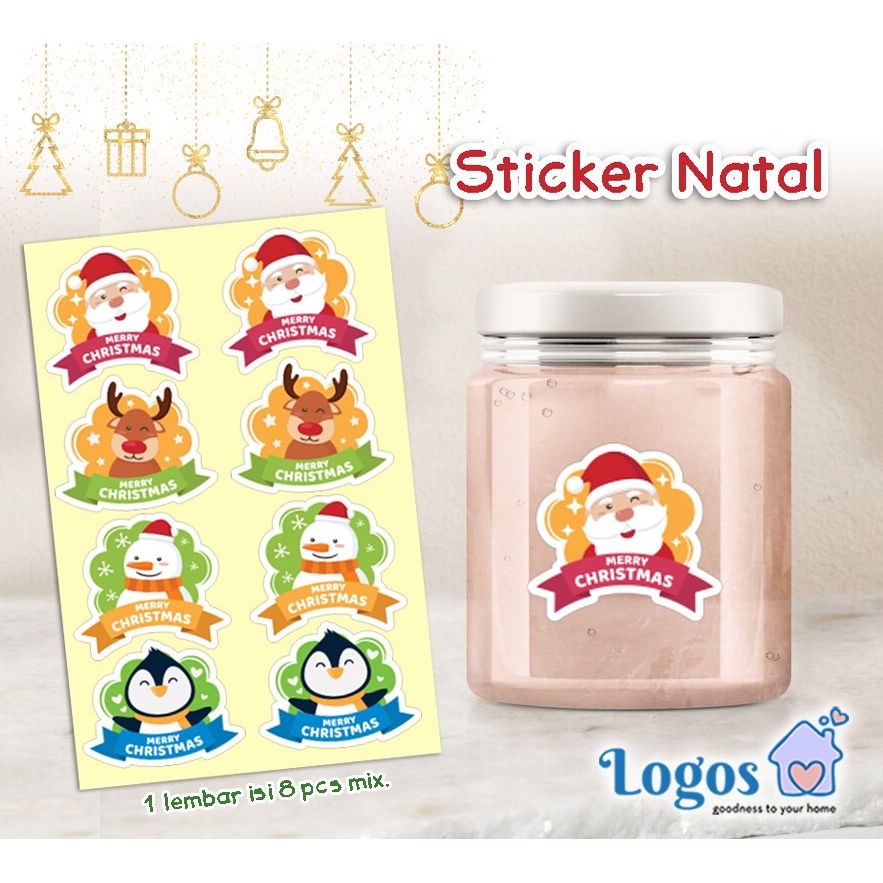 

Christmas Sticker Label Ucapan Selamat Natal Tempel Kado Goodie Bag