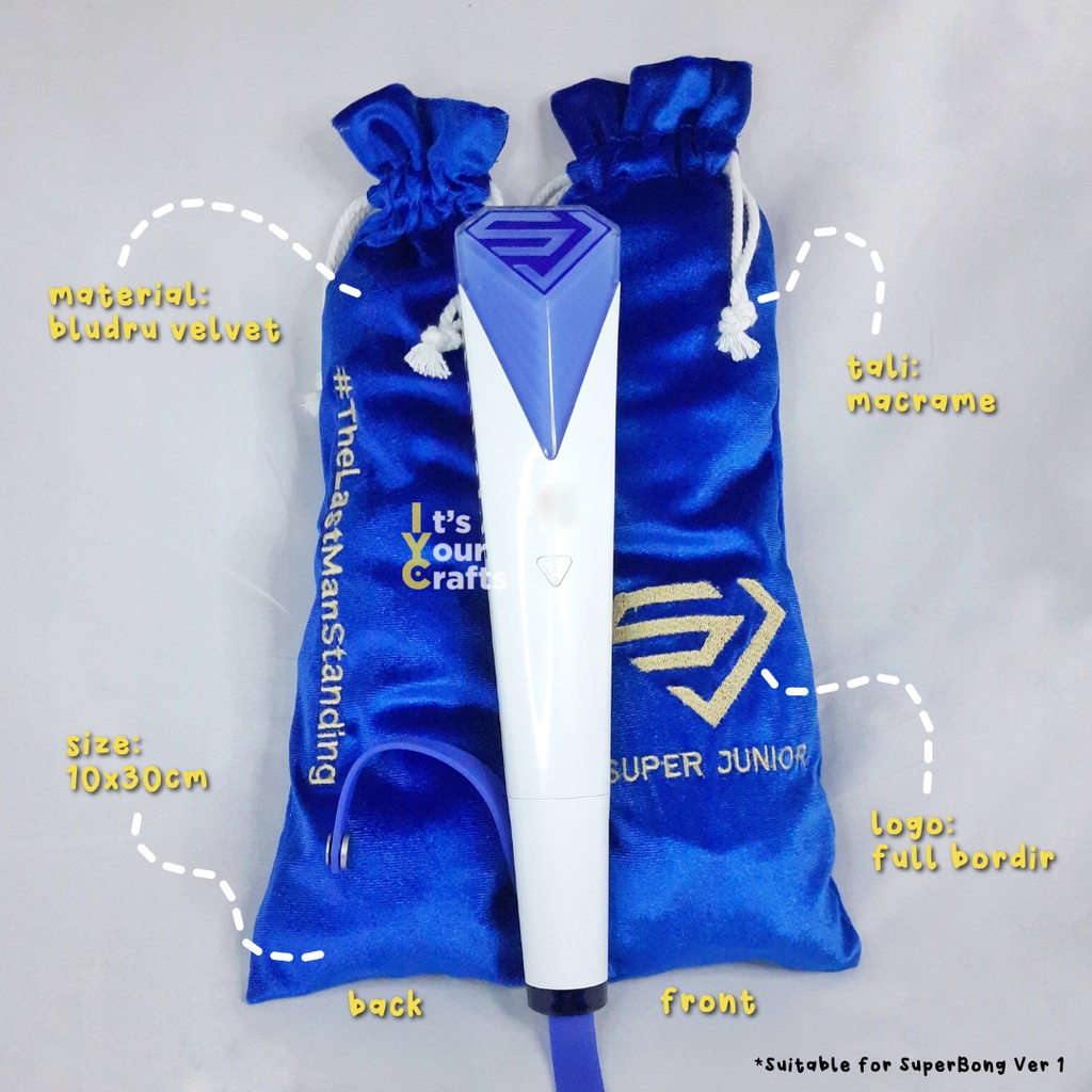 SUPER JUNIOR LIGHTSTICK POUCH Ver 1 BLUDRU | Fanlight Pouch Super Junior | Itsyourcrafts