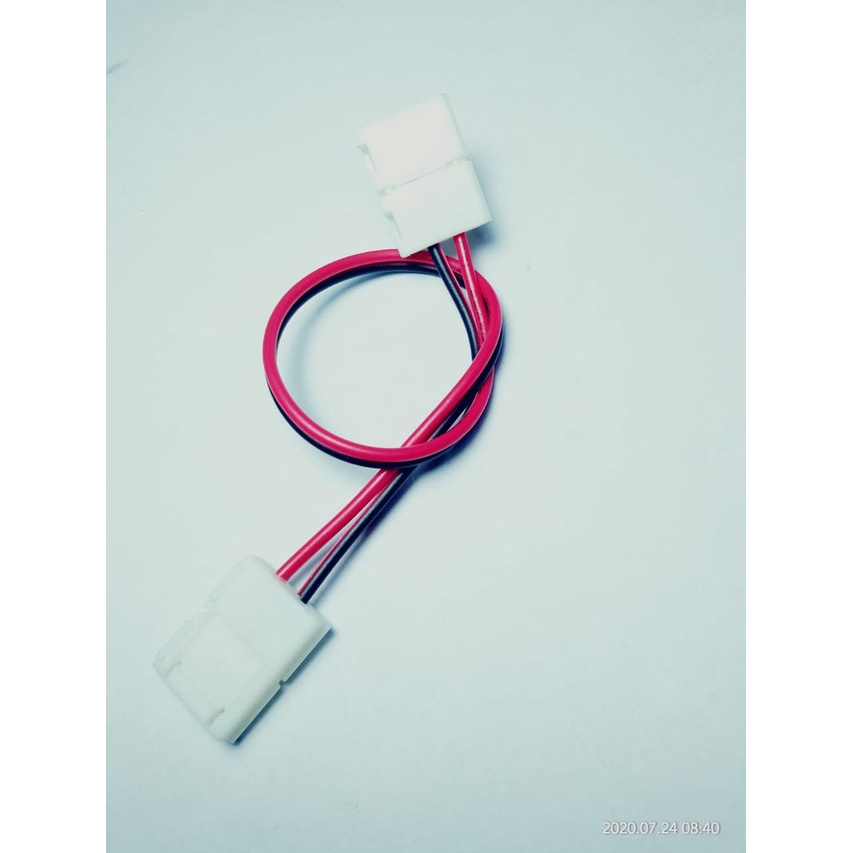 [DEV-9172] KABEL JEPIT 2SISI LED STRIP 3528 SINGLE COLOUR 8MM+2JEPITAN