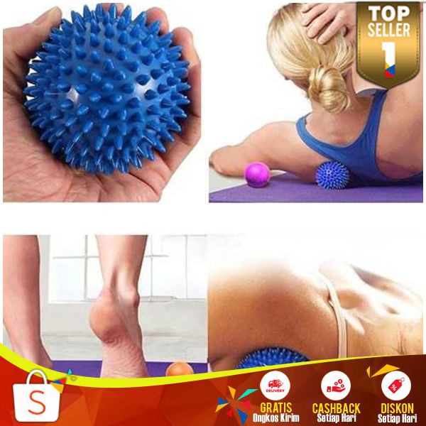 PJ 06 Bola Pijat Terbaru Spiky Massage Ball Sport FItness 7.5cm Alat Pijit Gym Unik Bola Karet Berdu