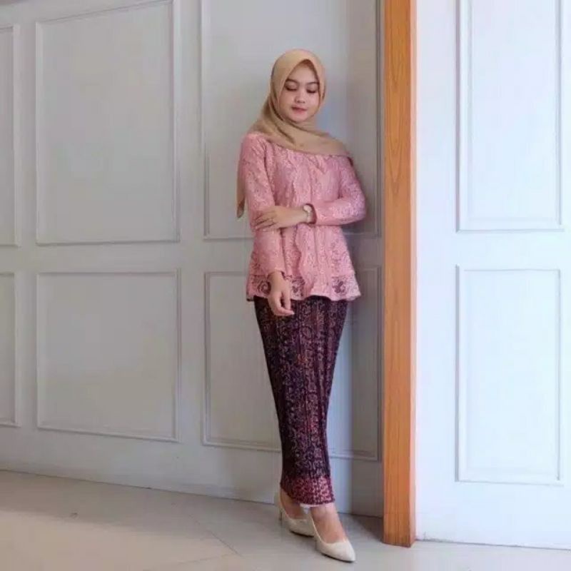 IndahKebaya | SET KEBAYA PEPLUM LASERCUT BROKAT / KEBAYA BUSUI / KEBAYA KARTINI WISUDA LAMARAN MURAH