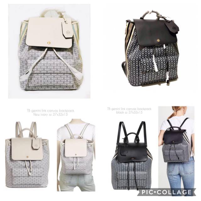 authentic Tory burch gemini link canvas