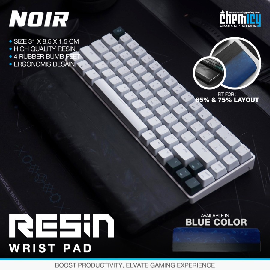 Noir Resin Wrist Pad