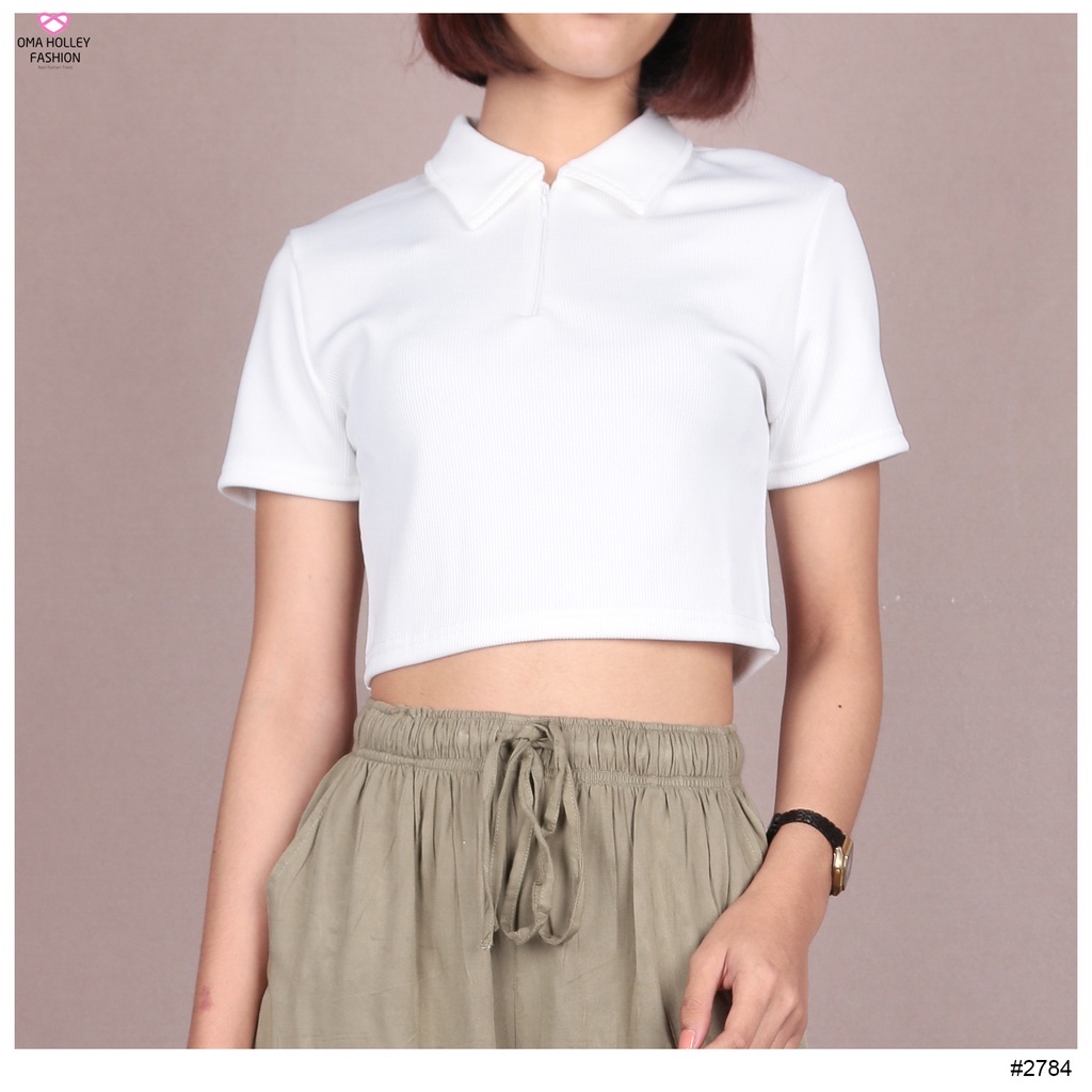 (COD) OH Fashion Yuzu Polo Top Wanita #2784