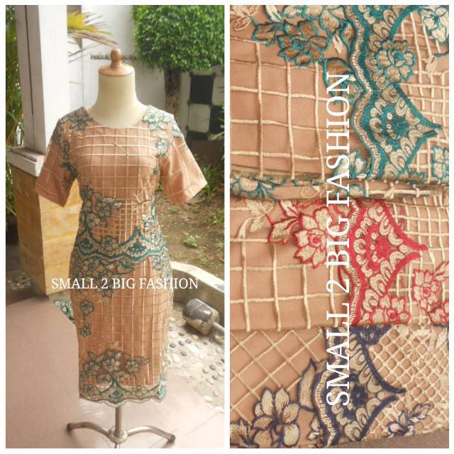 Dress brokat / dress natal / dress pesta / dress brukat / terusan pesta / midi dress