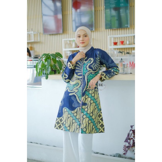 BATIK TUNIK COUPLE DRESS BATIK MODERN TUNIK BATIK TERBARU SOFT WARNA ABSTRAK