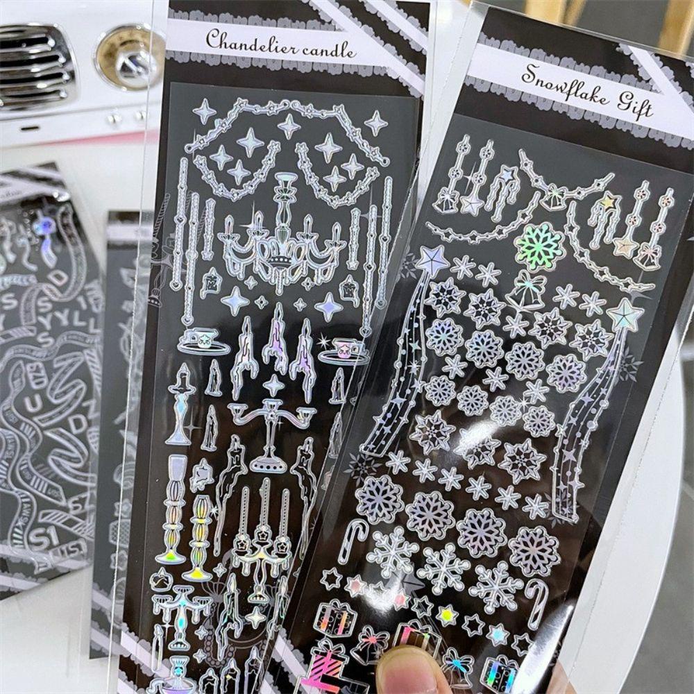 Lanfy Dekorasi Sticker Silver Korea Galaxy Series Idol Card Album Alat Tulis Stiker