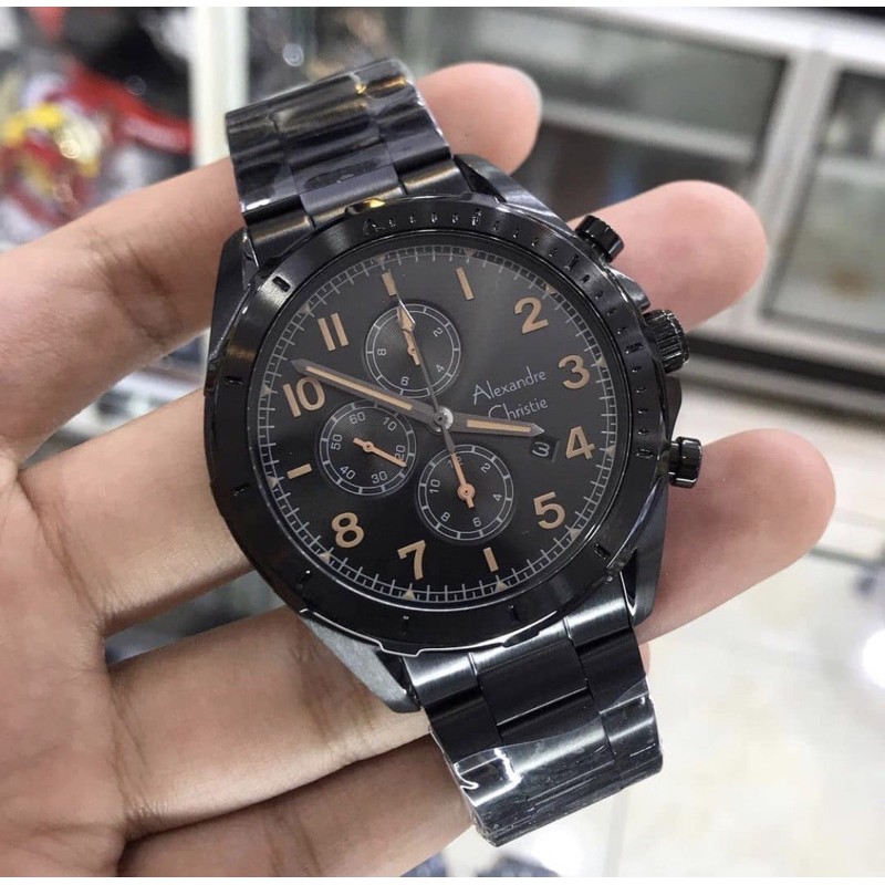 Jam Tangan Alexandre Christie Ac 6556 Original Hitam