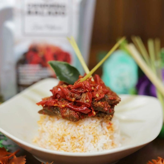 

Fresh Promo Dendeng Balado Sari Nikmat, Dari Daging Sapi Has Dalam, Empuk Banget!
