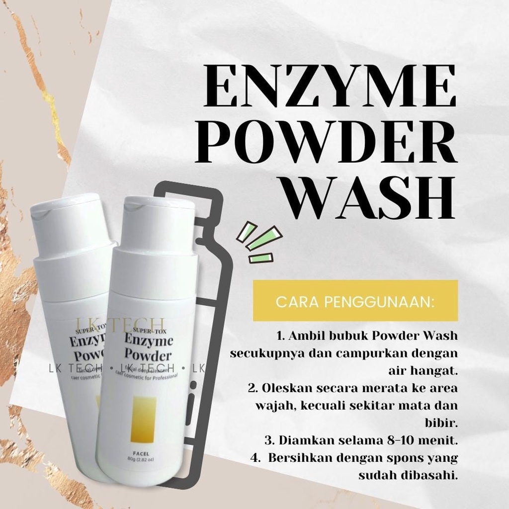 Super Tox Enzyme Powder Facel Facial Deep Cleanser made in Korea Cocok untuk klinik salon beauty studio