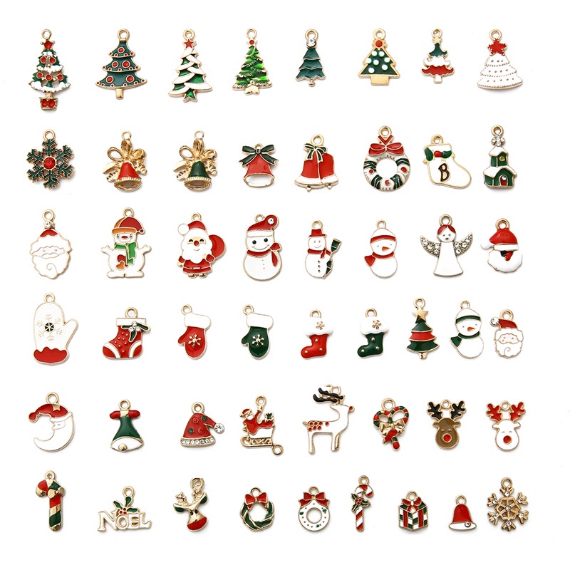 10pcs/lot Random Mix Colorful Animal Christmas Alloy Connectors Charm DIY Necklace Bracelet Jewelry Accessories