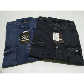 kemeja jeans / lengan pendek lengan panjang  big size terbaru