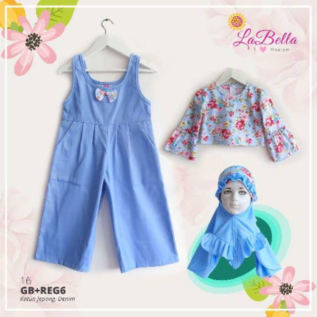 Labella overall baju muslim