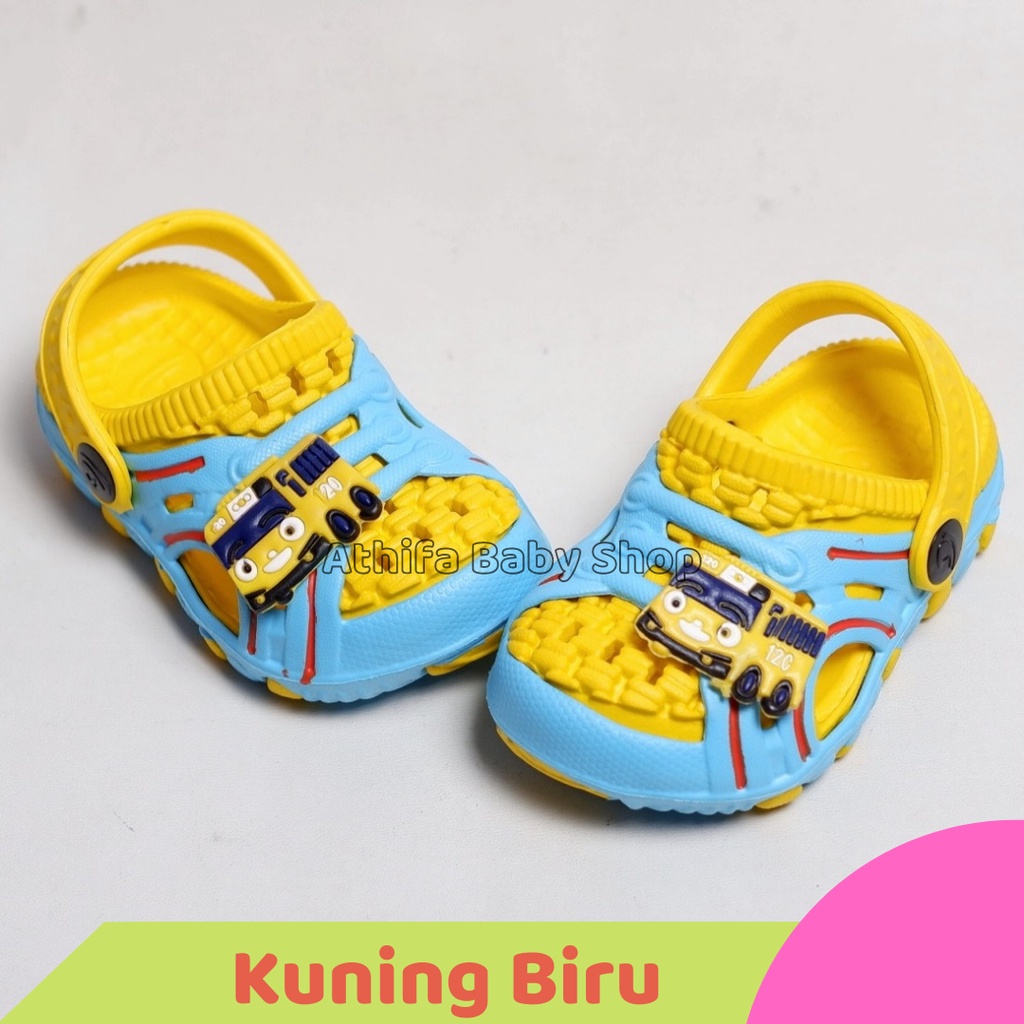 Sandal Baim Slop Bayi Balita Karakter Tayo Anak Laki Perempuan Sendal Selop usia 6 Bulan 2 3 4 Tahun