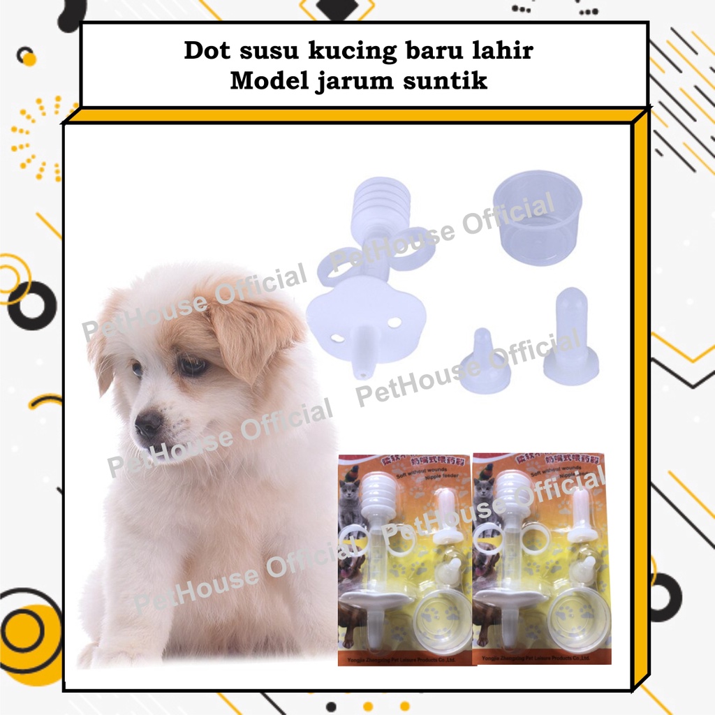 Botol Susu Anak Anjing Kucing Baru Lahir Model Jarum Suntik