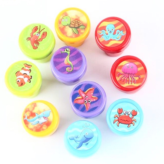 

RB Stempel hewan laut, stamp anak murah isi 10 cap anak under sea