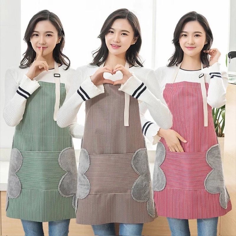 Baju Celemek Masak Apron Oxford Cloth Premium Waterproof Anti Air Minyak Dapur