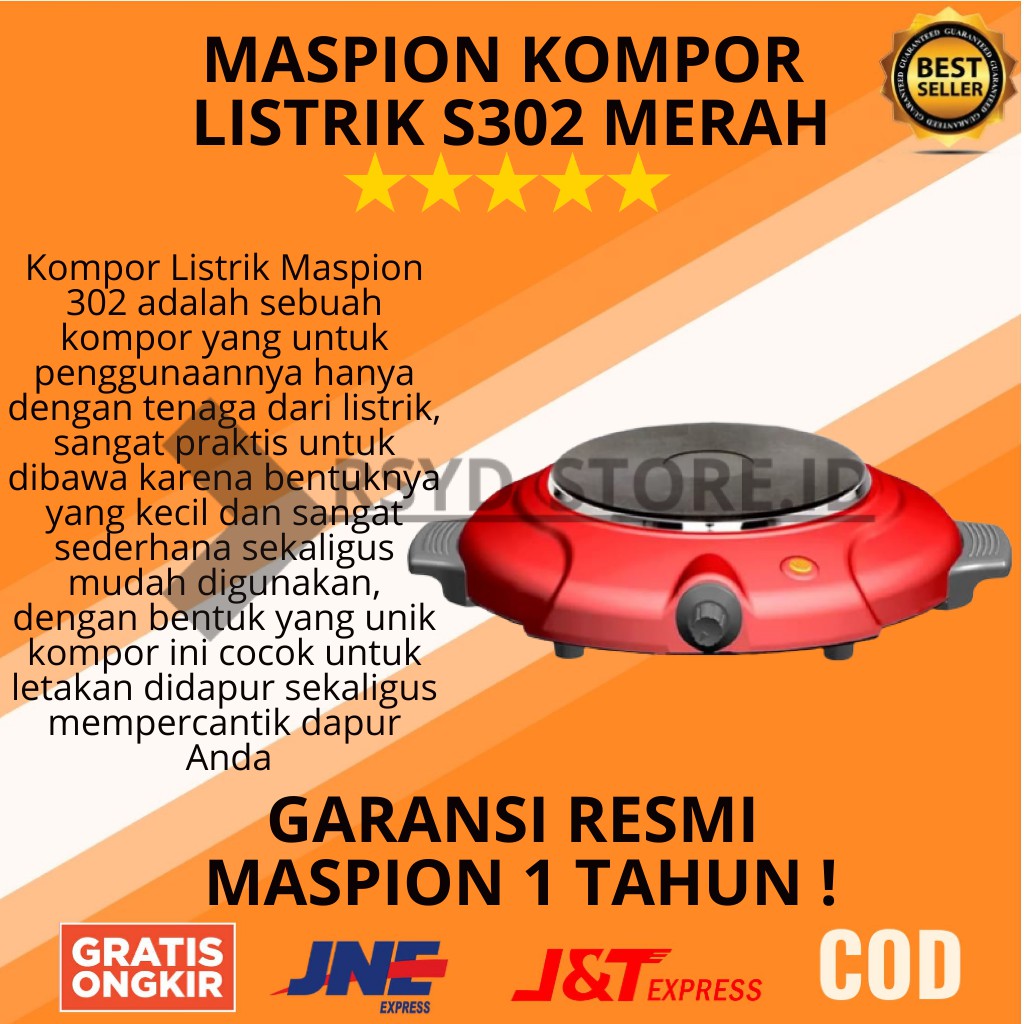 KOMPOR LISTRIK  INDUKSI MURAH SERBAGUNA  MASPION S302 ALAT  