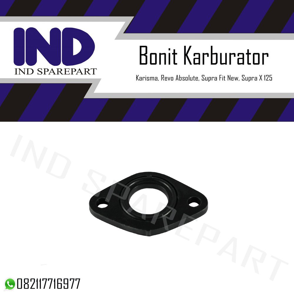 Ebonit-Bonit-Fiber Insulator-Karburator-Manipul Supra X 125 & Karisma & Revo Absolute & Supra Fit Ne