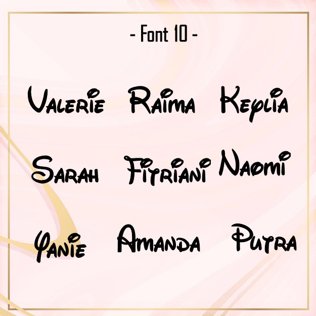 

(10pcs) STIKER NAMA/OLSHOP CUSTOM FONT 10