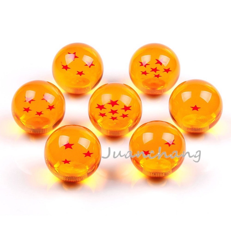 Knob Tuas Perseneling Mobil Bentuk Dragon Ball 1-7 Bintang Warna Amber Manual Universal Desain Dragon Ball 1-7 Bintang Bahan Akrilik